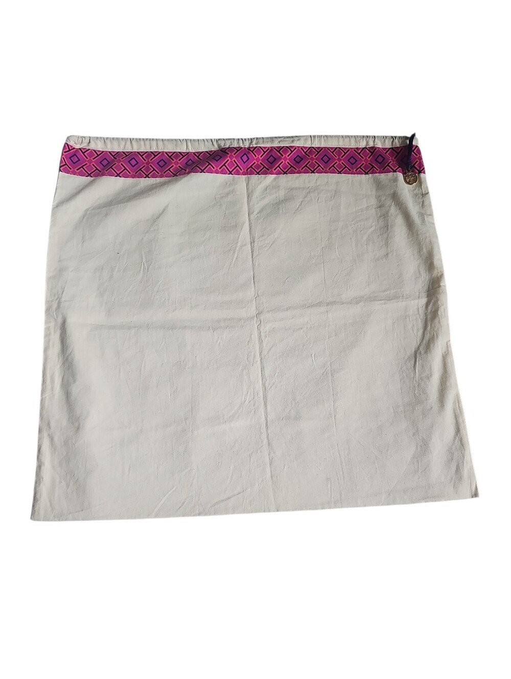 Tory Burch Large Ivory Drawstring Dust Bag